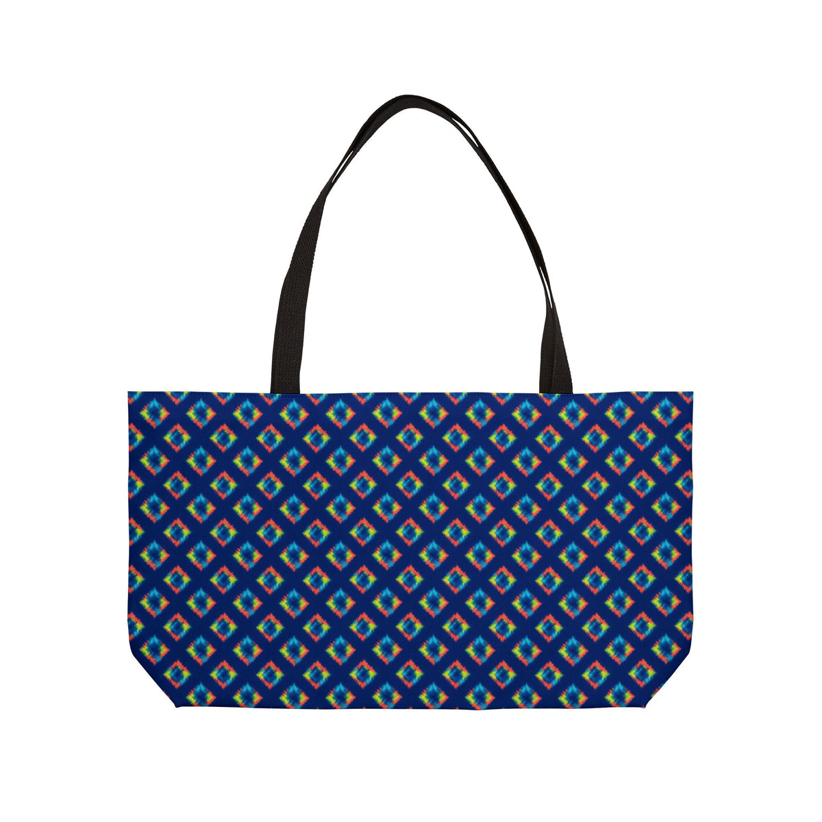 Itajime Neon Grid Weekender Tote Bag – Shibori Dye Pattern
