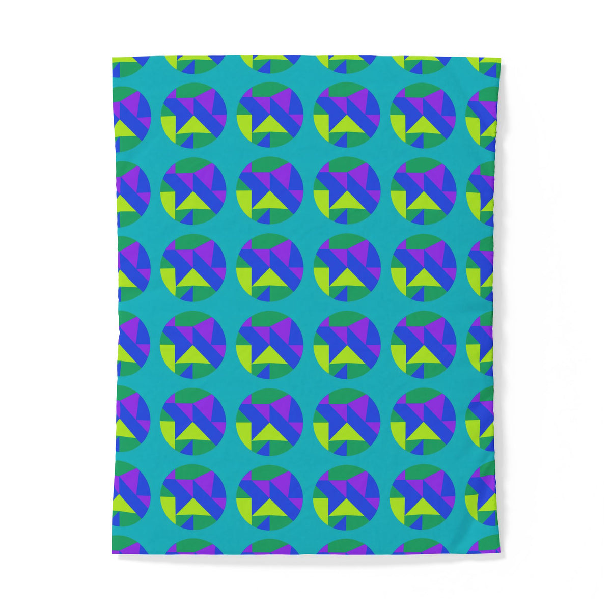 Broken Circle Planes Cotton Duvet Cover – Peacock Jewel