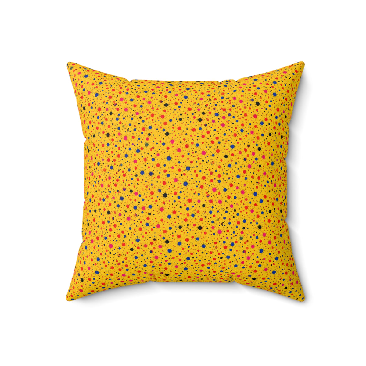 Confetti Spatter Faux Suede Cushion – Paint Splatter Pattern