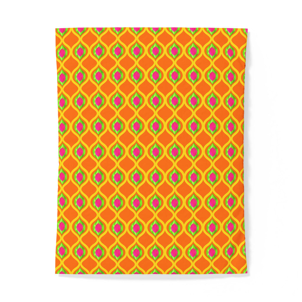 Grand Gold Ogee Lattice II Cotton Duvet Cover – Hot Citrus Festive