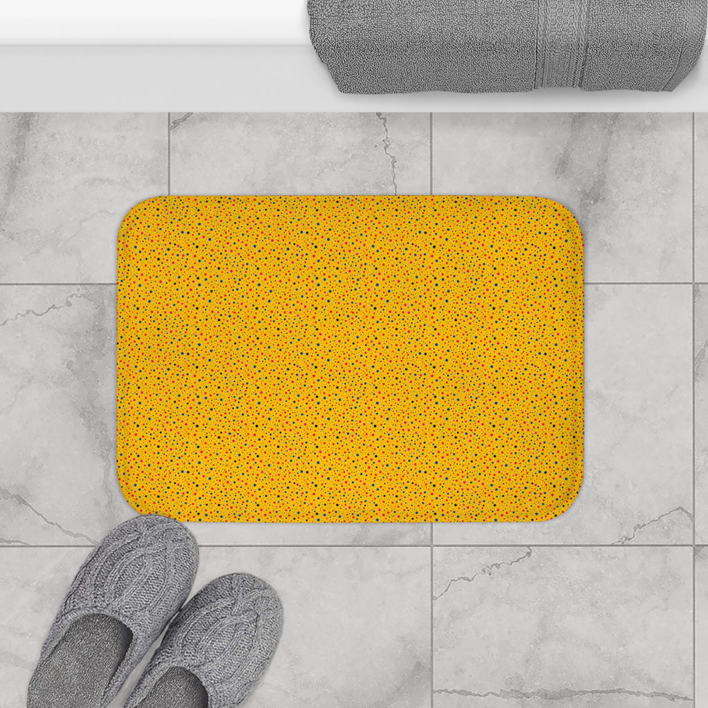 Confetti Spatter Bath Mat – Paint Splatter Pattern