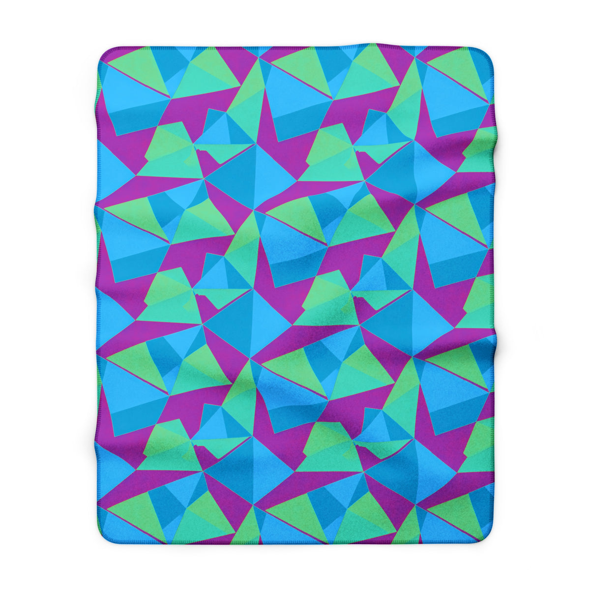 Faceted Gold Panels Sherpa Fleece Blanket – Ice Jewel