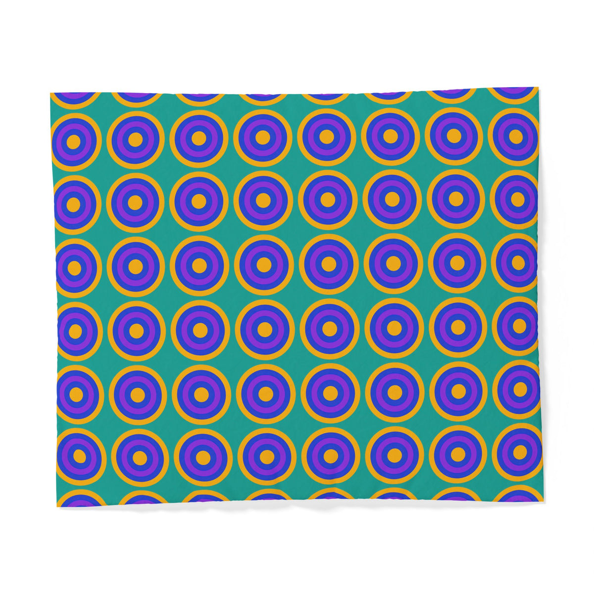Mega Ring Grid Cotton Duvet Cover – Peacock Jewel