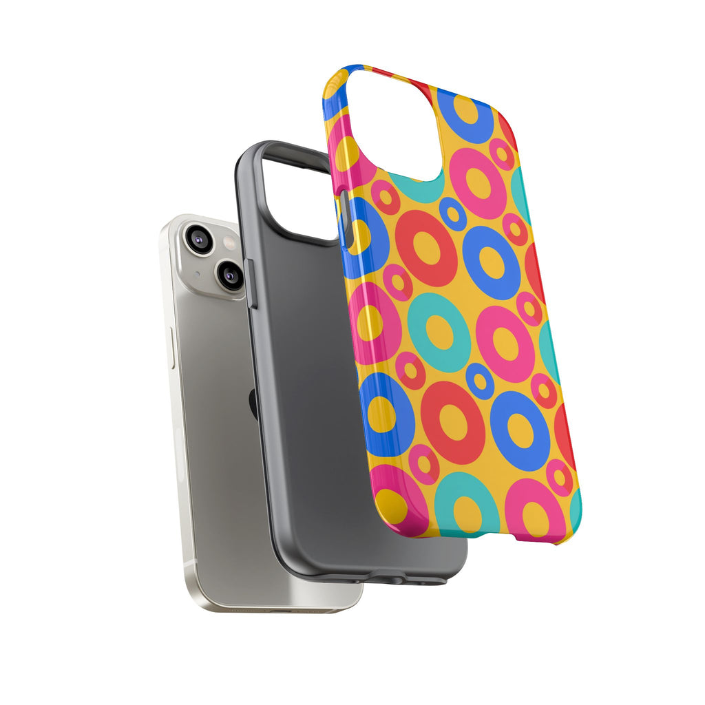 Big Ring Blocks Tough Phone Case – Geometric Blocks Pattern