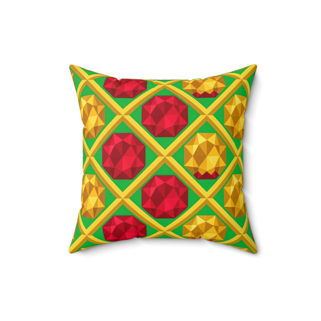 Giant Prism Diamond Lattice Faux Suede Cushion – Diamond Lattice Pattern