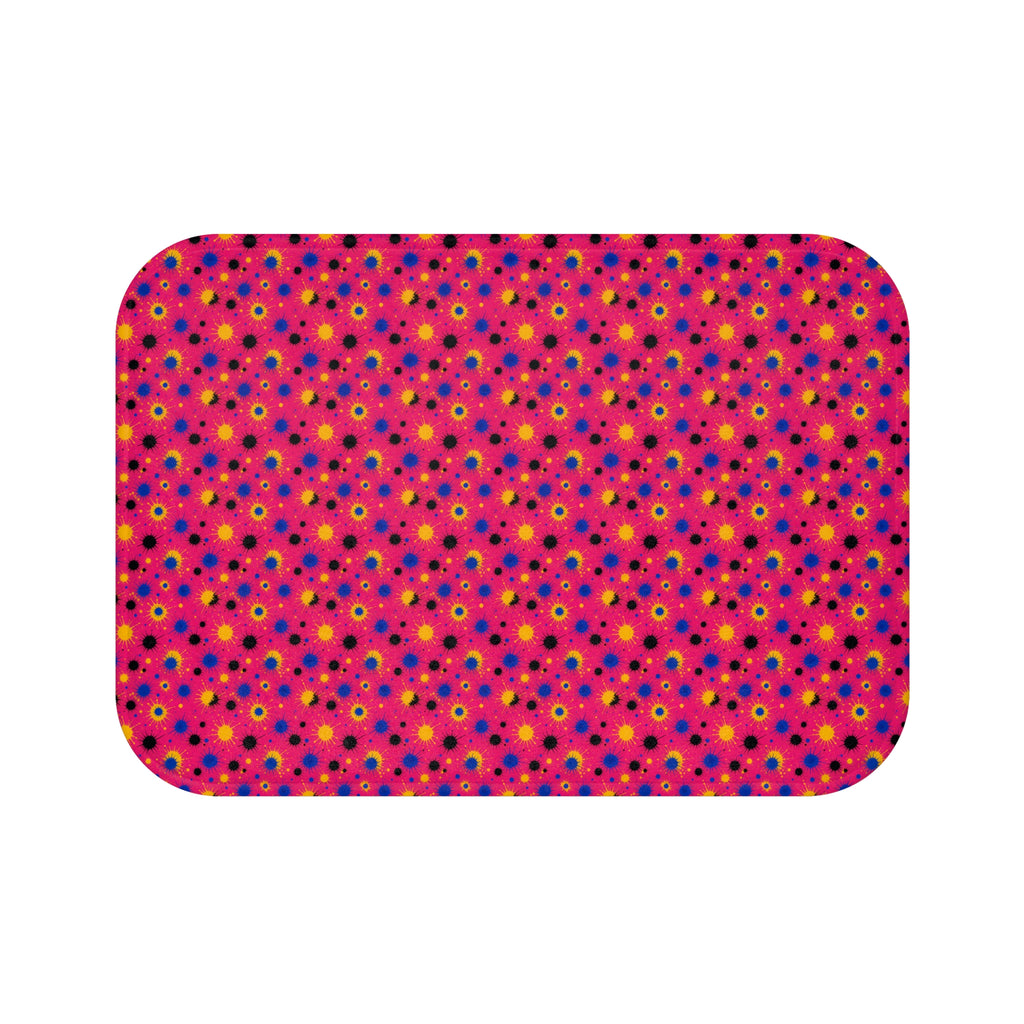 Pink Ground Splash Bath Mat – Ink Splash Pattern