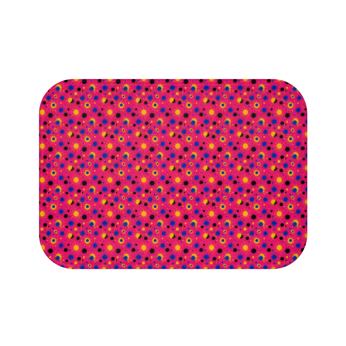 Pink Ground Splash Bath Mat – Ink Splash Pattern