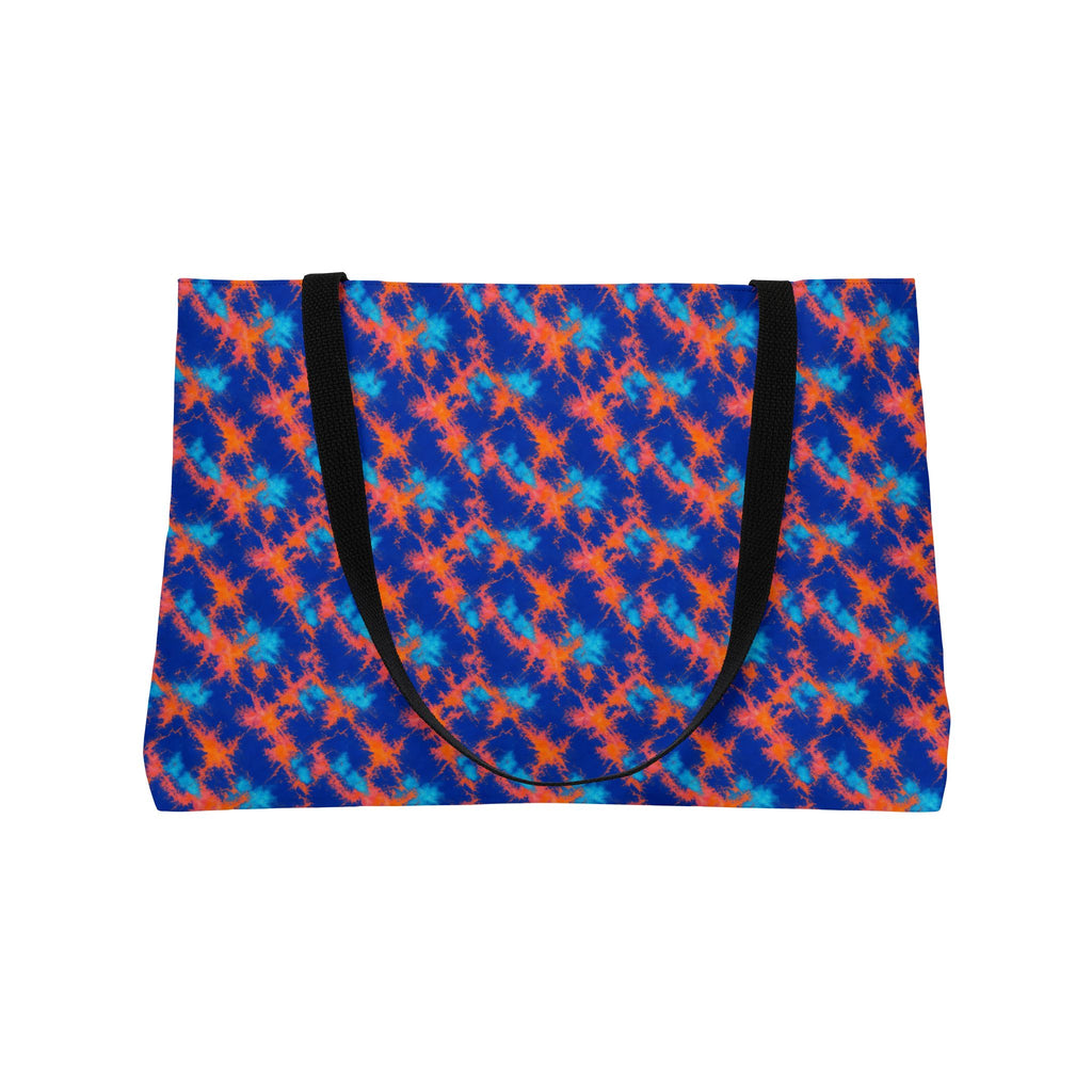 Crumple Neon Marble Weekender Tote Bag – Ice Dye Pattern