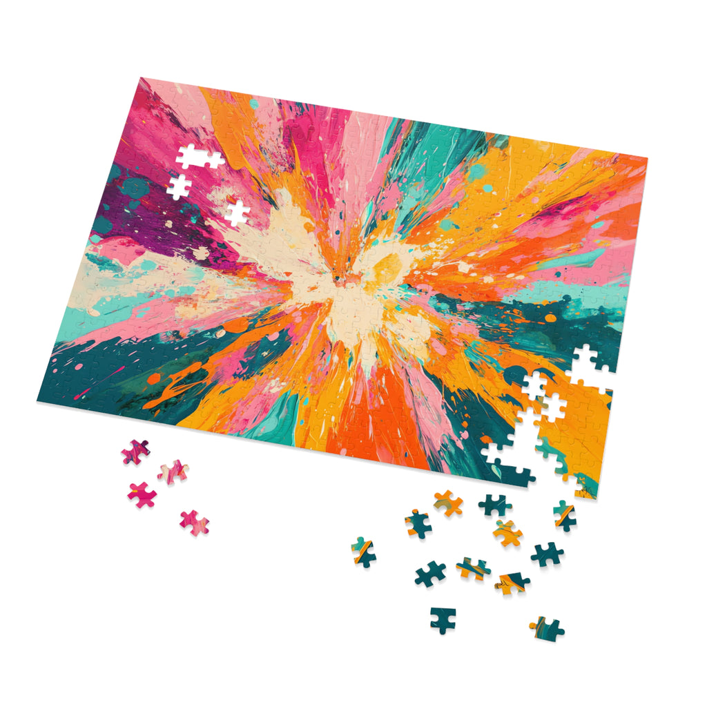 Sunburst Splash Jigsaw Puzzle with Tin – Colour Burst Art