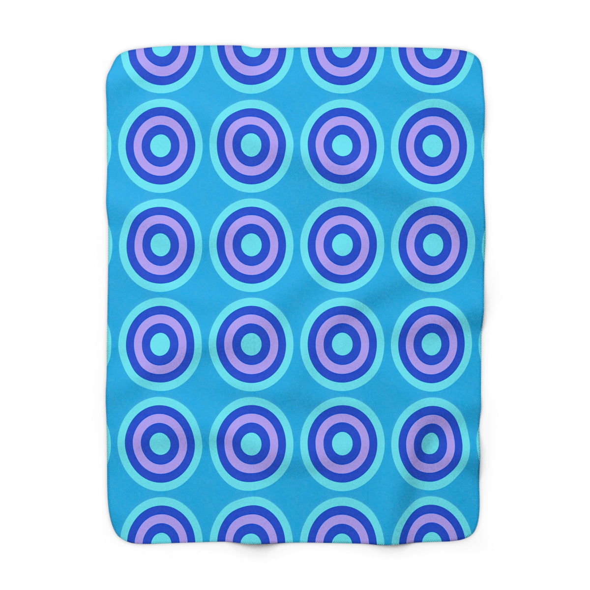 Mega Ring Grid Sherpa Fleece Blanket – Ice Jewel