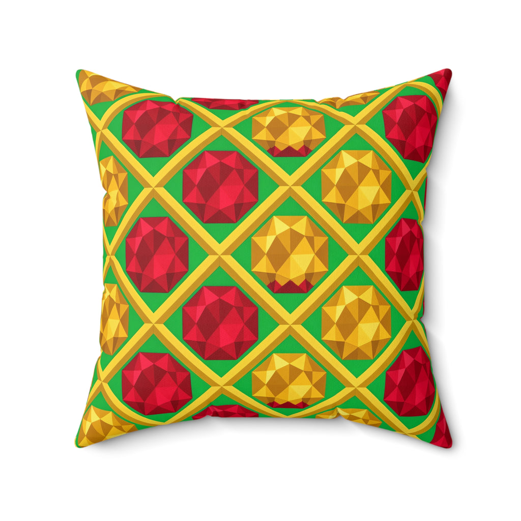 Giant Prism Diamond Lattice Faux Suede Cushion – Diamond Lattice Pattern