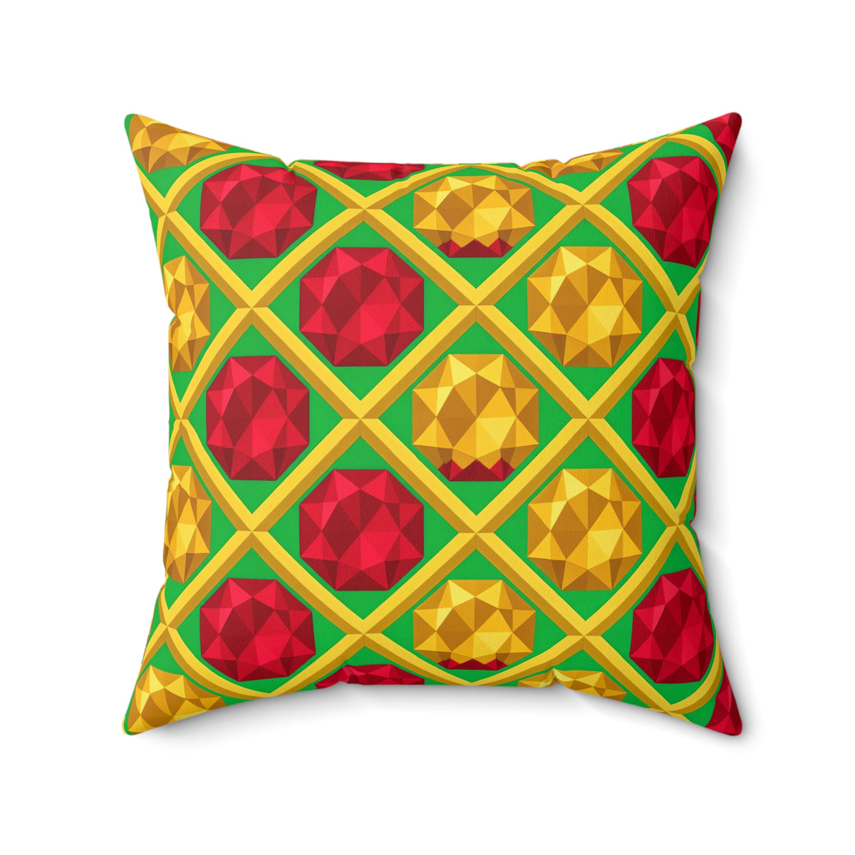 Giant Prism Diamond Lattice Faux Suede Cushion – Diamond Lattice Pattern