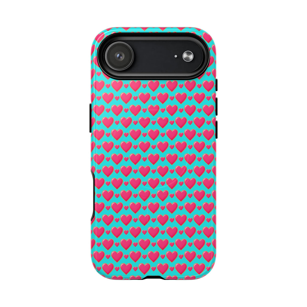 Heart Bubble Grid Magnetic Tough iPhone Case – Pop Hearts Pattern