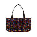 Pebble Scatter Black Weekender Tote Bag – Pop Abstract Pattern