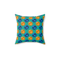Half-Drop Gem Grid Faux Suede Cushion – Peacock Jewel