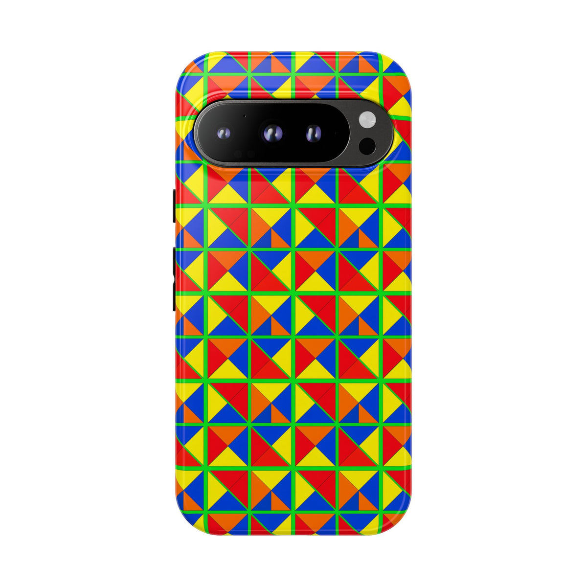 Split Square Fiesta Tough Phone Case – Cubist Geometric Pattern