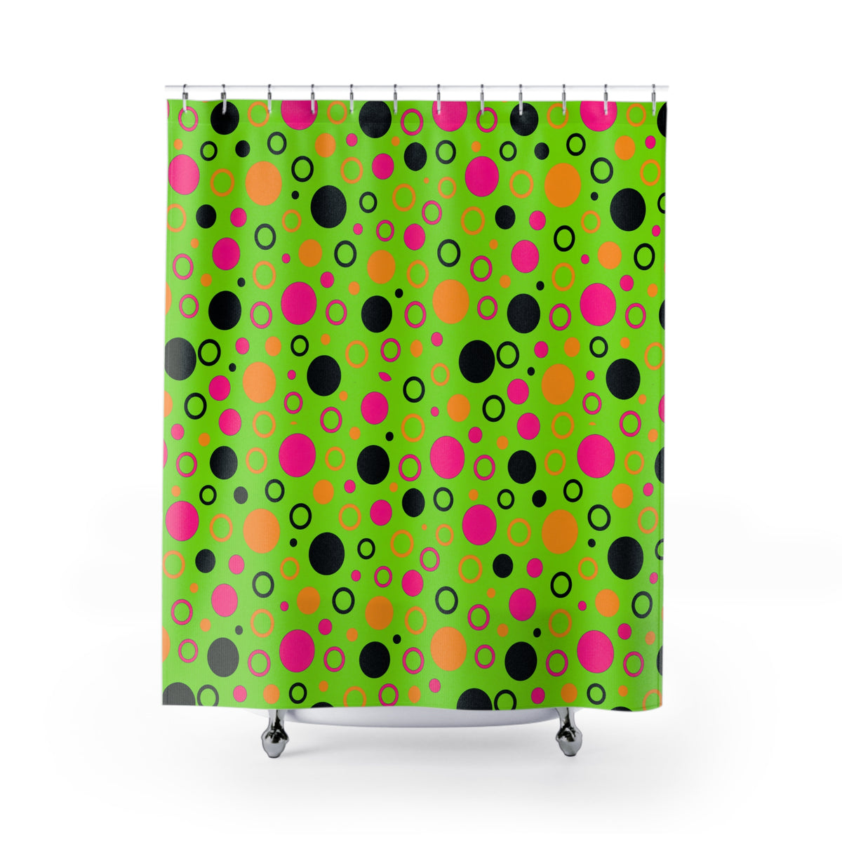 Bubble Outlines Shower Curtain – Tropical Punch