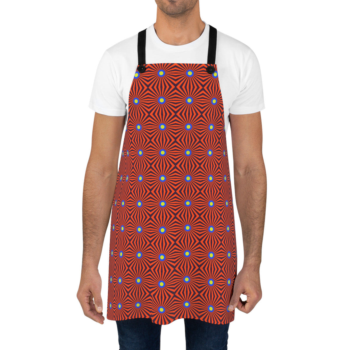 Starburst Stripes Apron – Op-Art Pattern