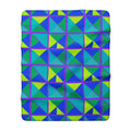 Split Square Fiesta Sherpa Fleece Blanket – Peacock Jewel