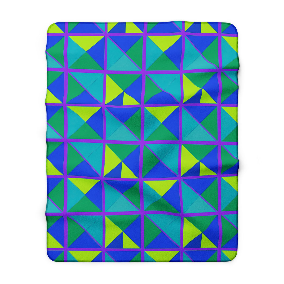 Split Square Fiesta Sherpa Fleece Blanket – Peacock Jewel