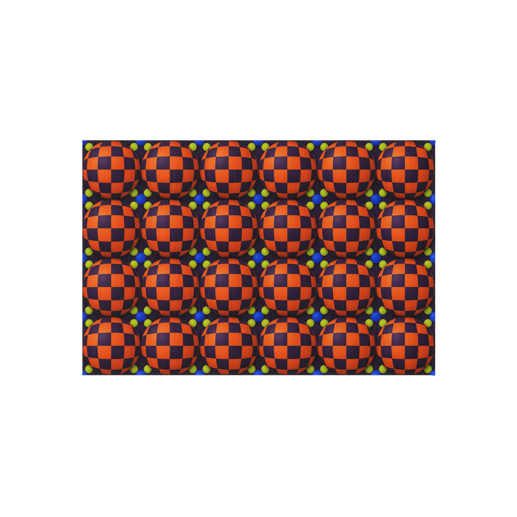 Checker Bulge Outdoor Rug – Op-Art Pattern