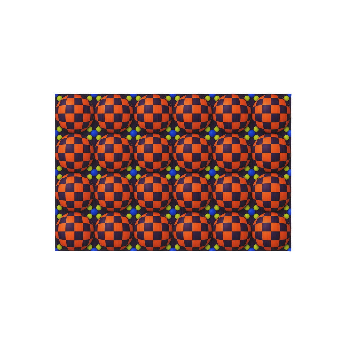 Checker Bulge Outdoor Rug – Op-Art Pattern