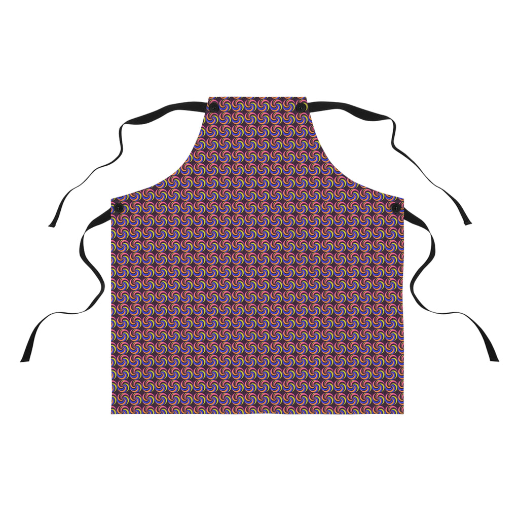 Spiral Stripe Swirls Apron – Psychedelic Op-Art Pattern