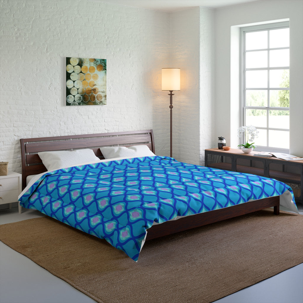 Grand Ogee Lattice II Comforter – Ice Jewel