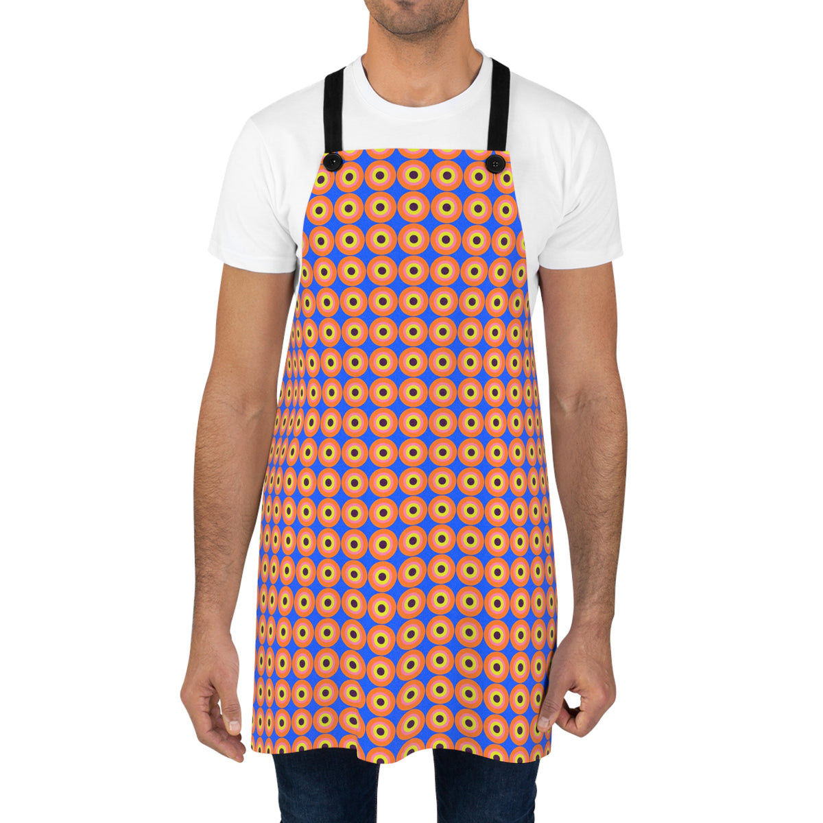 Pop Target Dots Apron – Op-Art Pattern