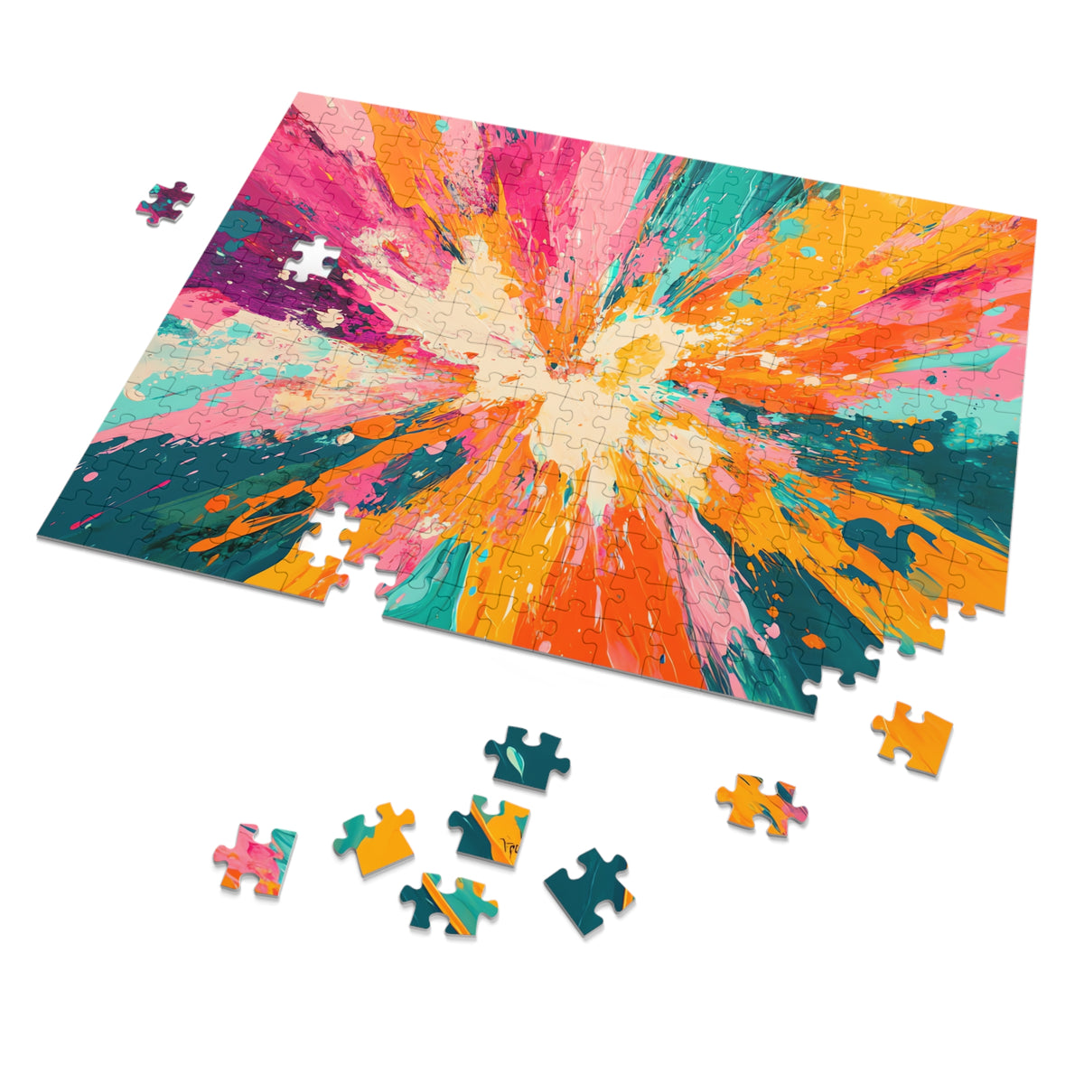 Sunburst Splash Jigsaw Puzzle with Tin – Colour Burst Art