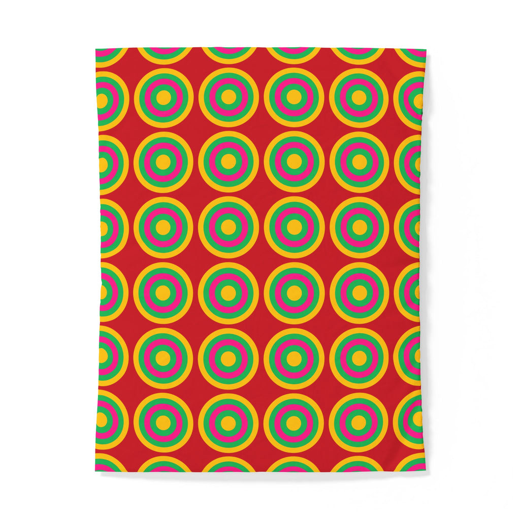 Mega Ring Grid Cotton Duvet Cover – Abstract Circles Pattern