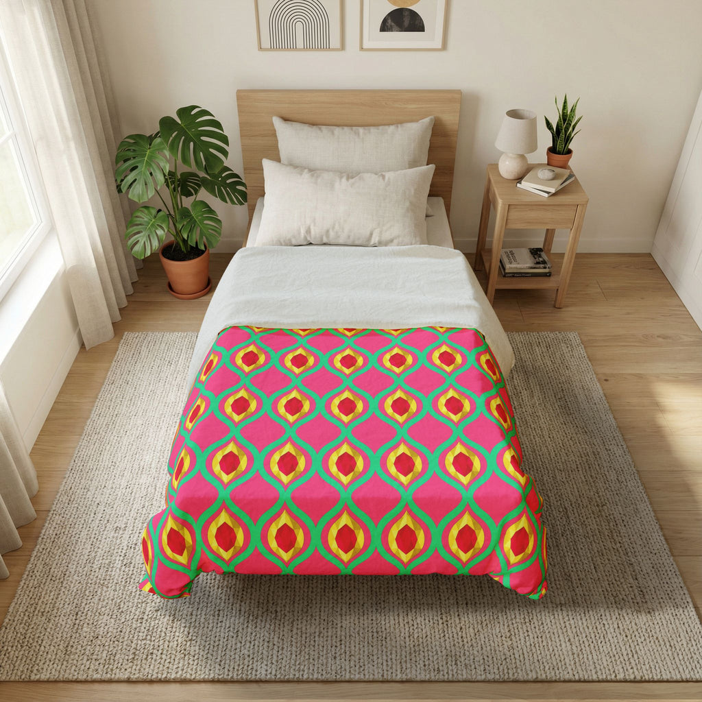Grand Gold Ogee Lattice II Cotton Duvet Cover – Candy Christmas