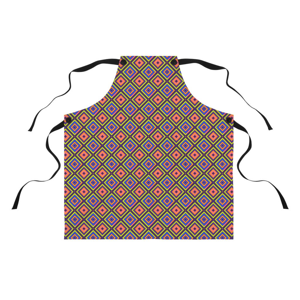 Diamond Ripples Apron – Op-Art Pattern