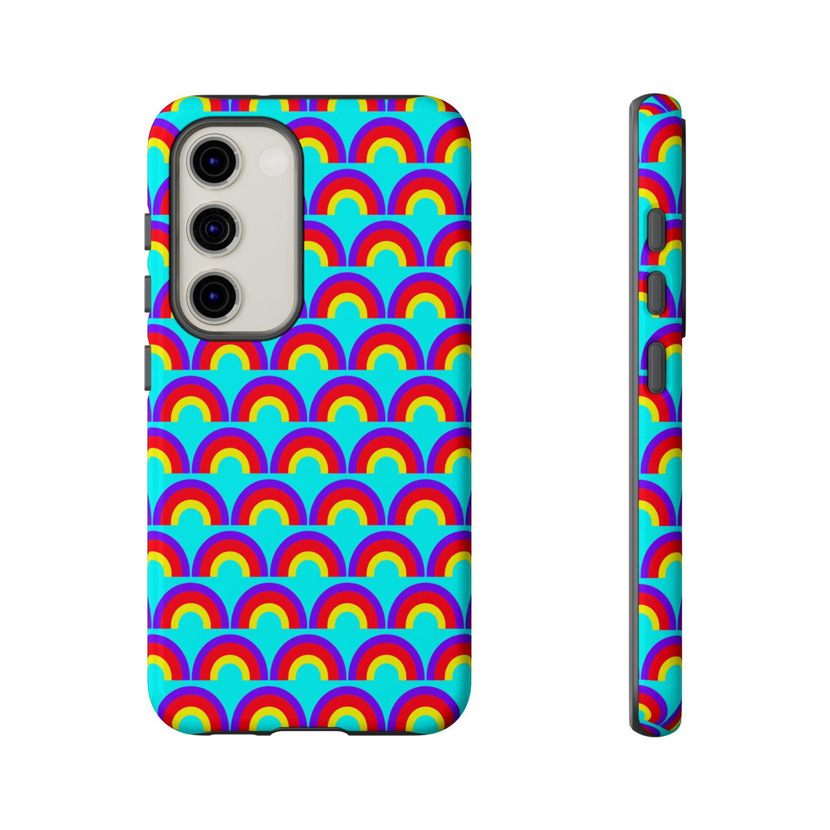 Chromatic Scallop Ripple Tough Phone Case – Op-Art Scallops Pattern