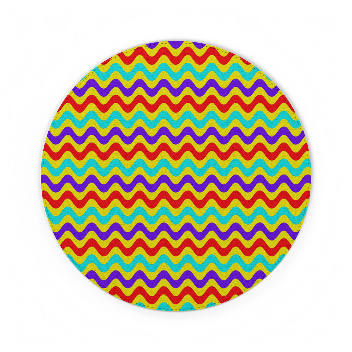 Big Ripple Chevrons Vegan Leather Mouse Mat – Op-Art Chevron Pattern