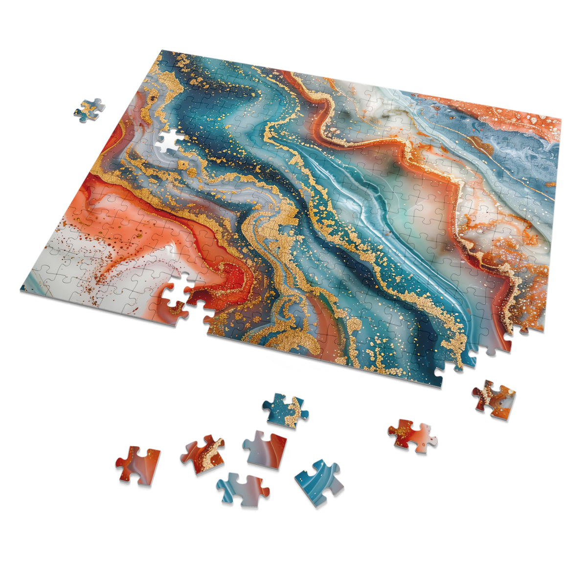 Molten Marble Jigsaw Puzzle with Tin – Marble Art