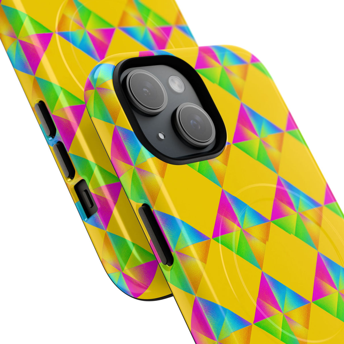 Iridescent Kite Quartet Magnetic Tough iPhone Case – Iridescent Geometric Pattern