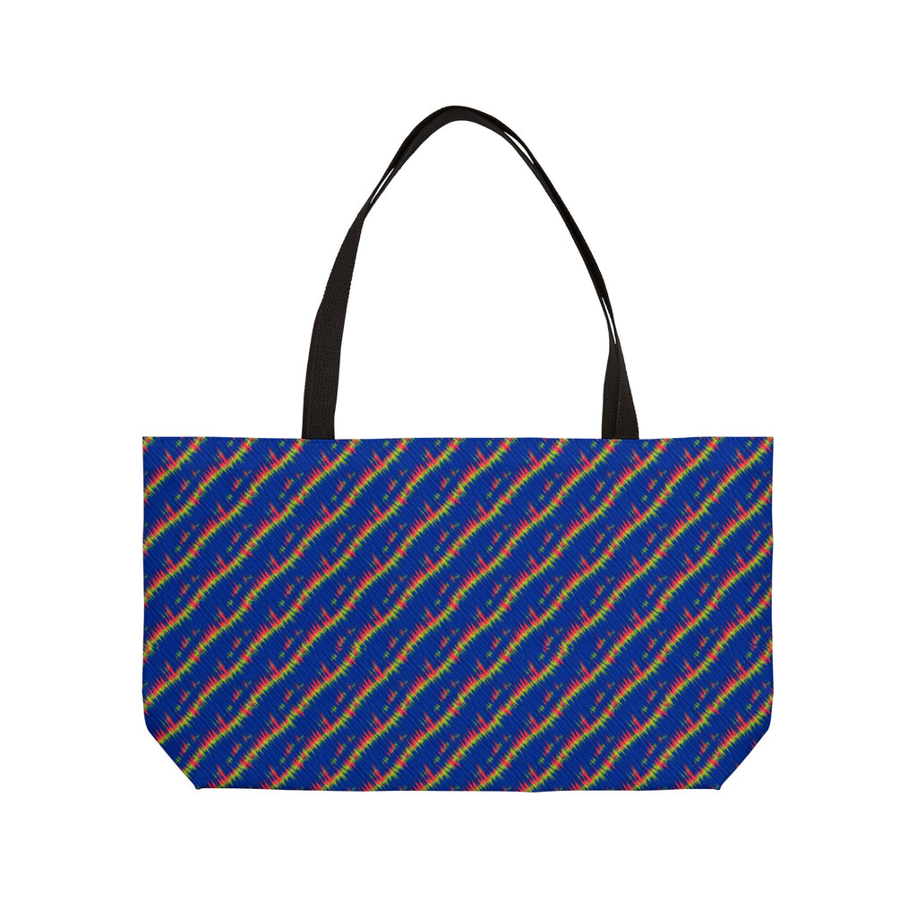 Diagonal Wrap Dye Weekender Tote Bag – Shibori Dye Pattern