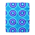 Mega Ring Grid Sherpa Fleece Blanket – Ice Jewel
