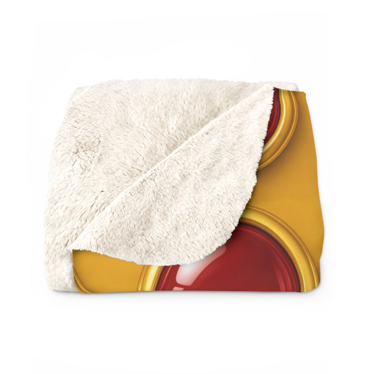 Grand Gold Cabochon Frames II Sherpa Fleece Blanket – Cabochon Geometric Pattern