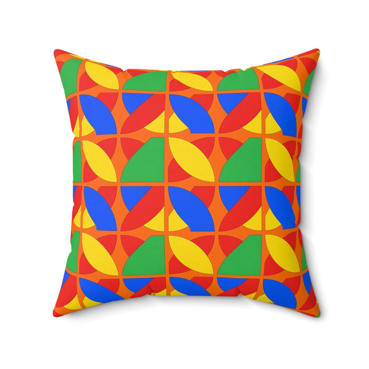 Cubist Arc Fragments Faux Suede Cushion – Cubist Abstract Pattern