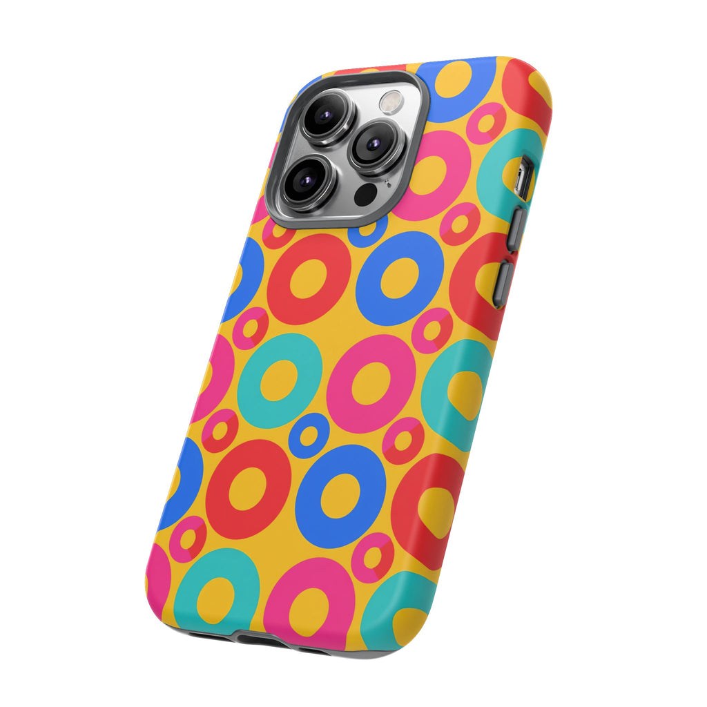 Big Ring Blocks Tough Phone Case – Geometric Blocks Pattern