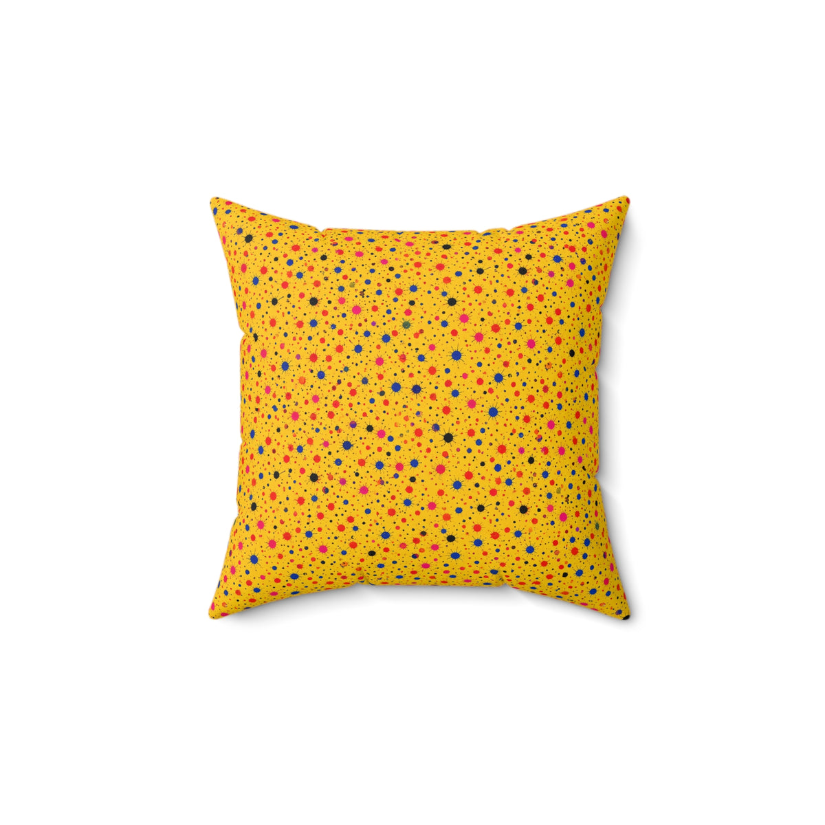 Confetti Spatter Faux Suede Cushion – Paint Splatter Pattern