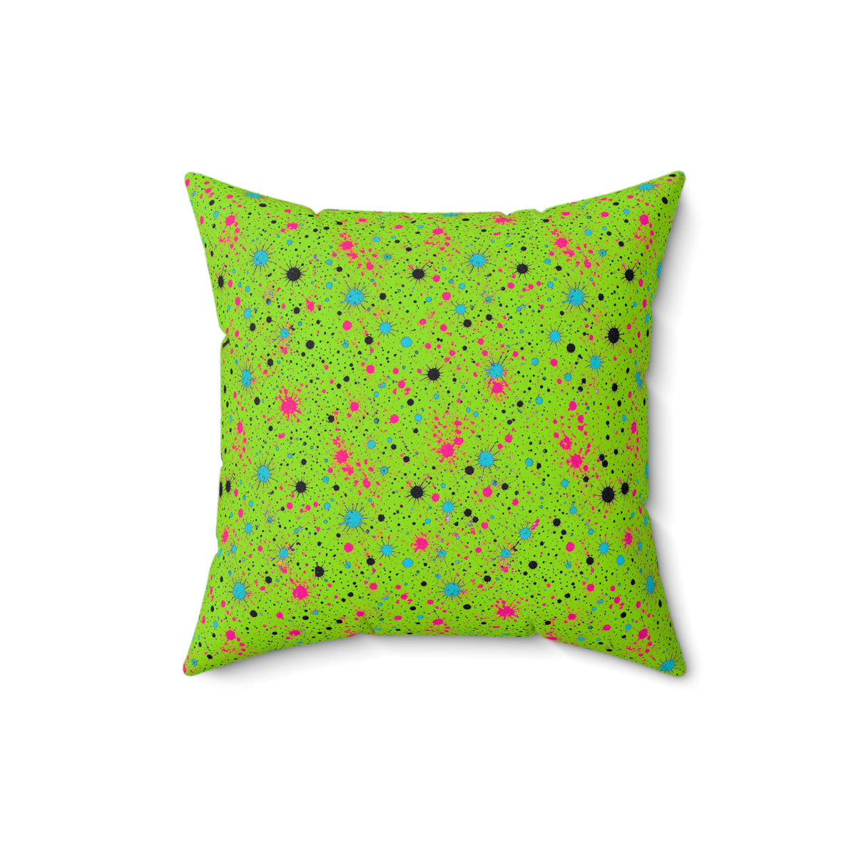 Pink Spray Field Faux Suede Cushion – Tropical Punch