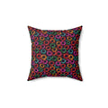 Glass Ring Scatter Faux Suede Cushion – Holographic-Look Jelly Pattern