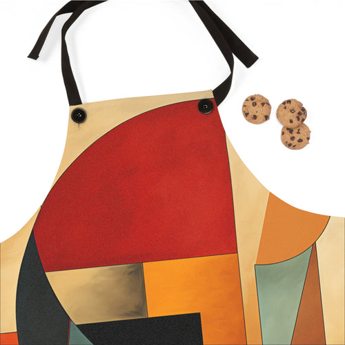 Bauhaus Sun Circles Apron – Mid-Century Geometric Art