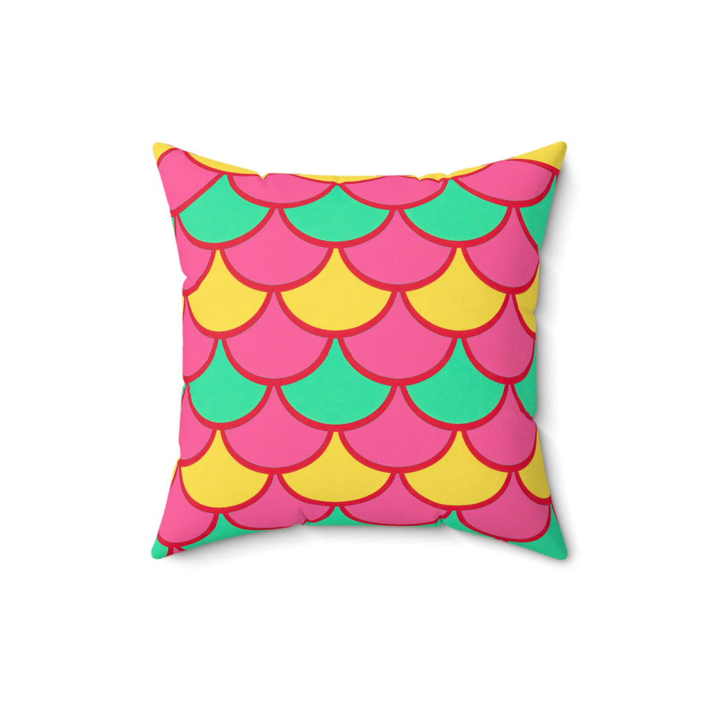 Big Jewel Scales II Faux Suede Cushion – Candy Christmas