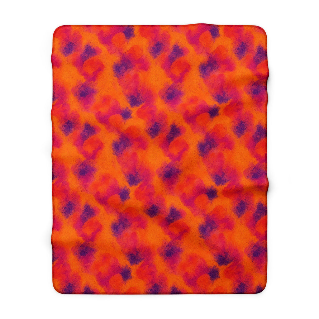 Granulated Colour Pools Sherpa Fleece Blanket – Watercolour Bleed Pattern