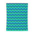 Wide Wave Interference Cotton Duvet Cover – Ocean Jewel