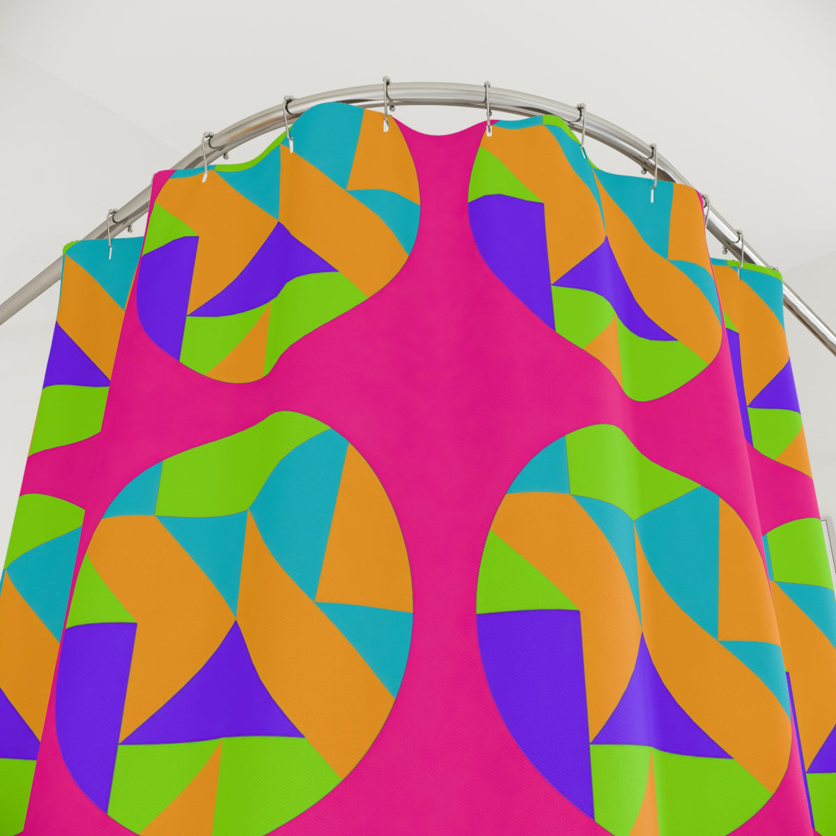 Broken Circle Planes Shower Curtain – Tropical Punch